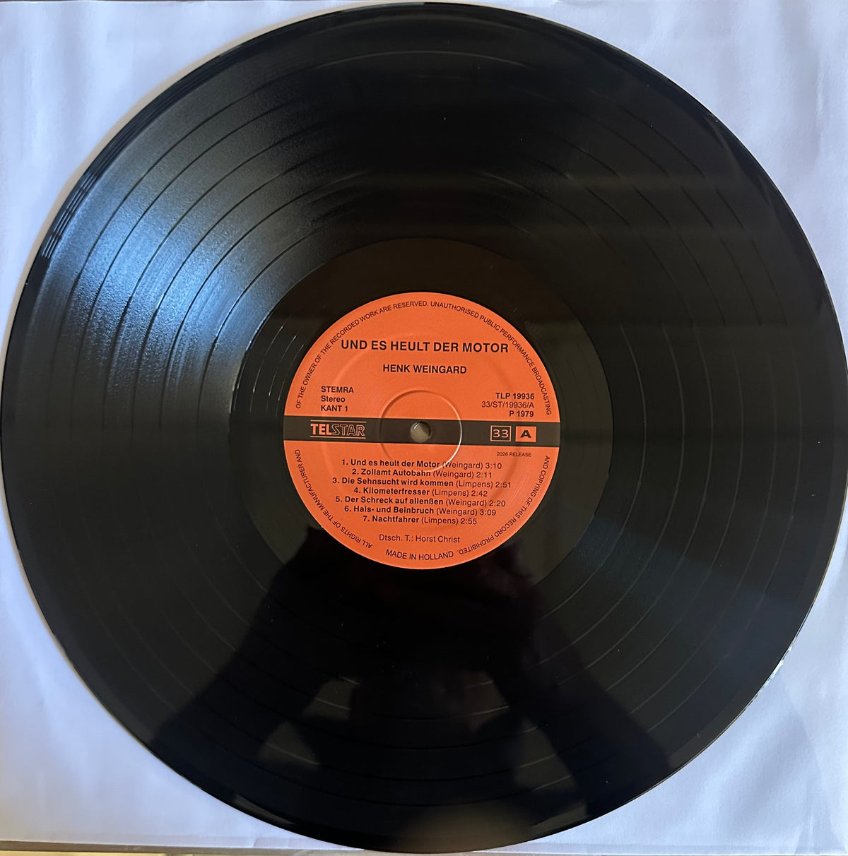 Henk Weingard - Und es heult der motor - Zwart vinyl