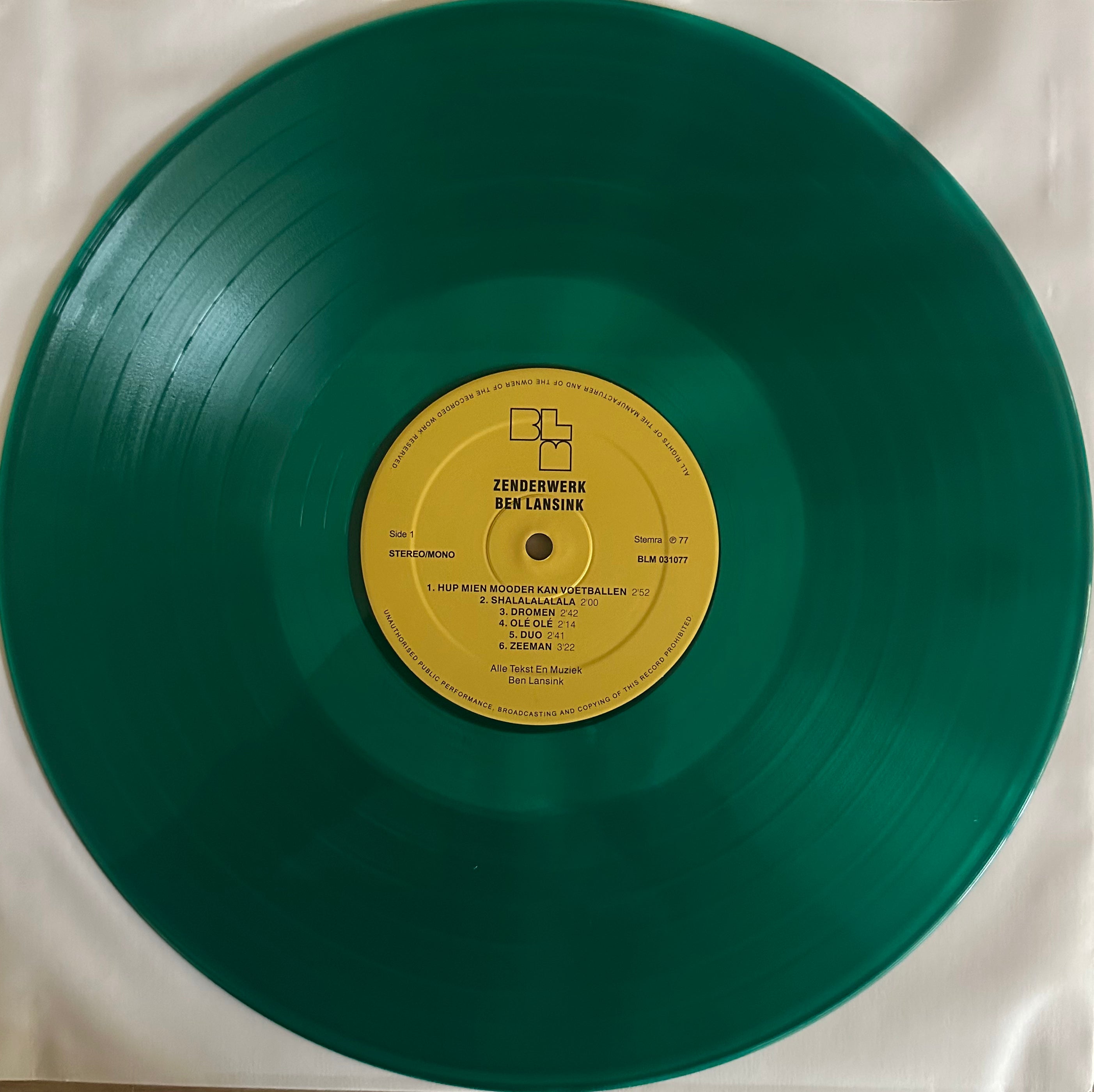 Ben Lansink - Zenderwerk - Groen doorzichtig vinyl