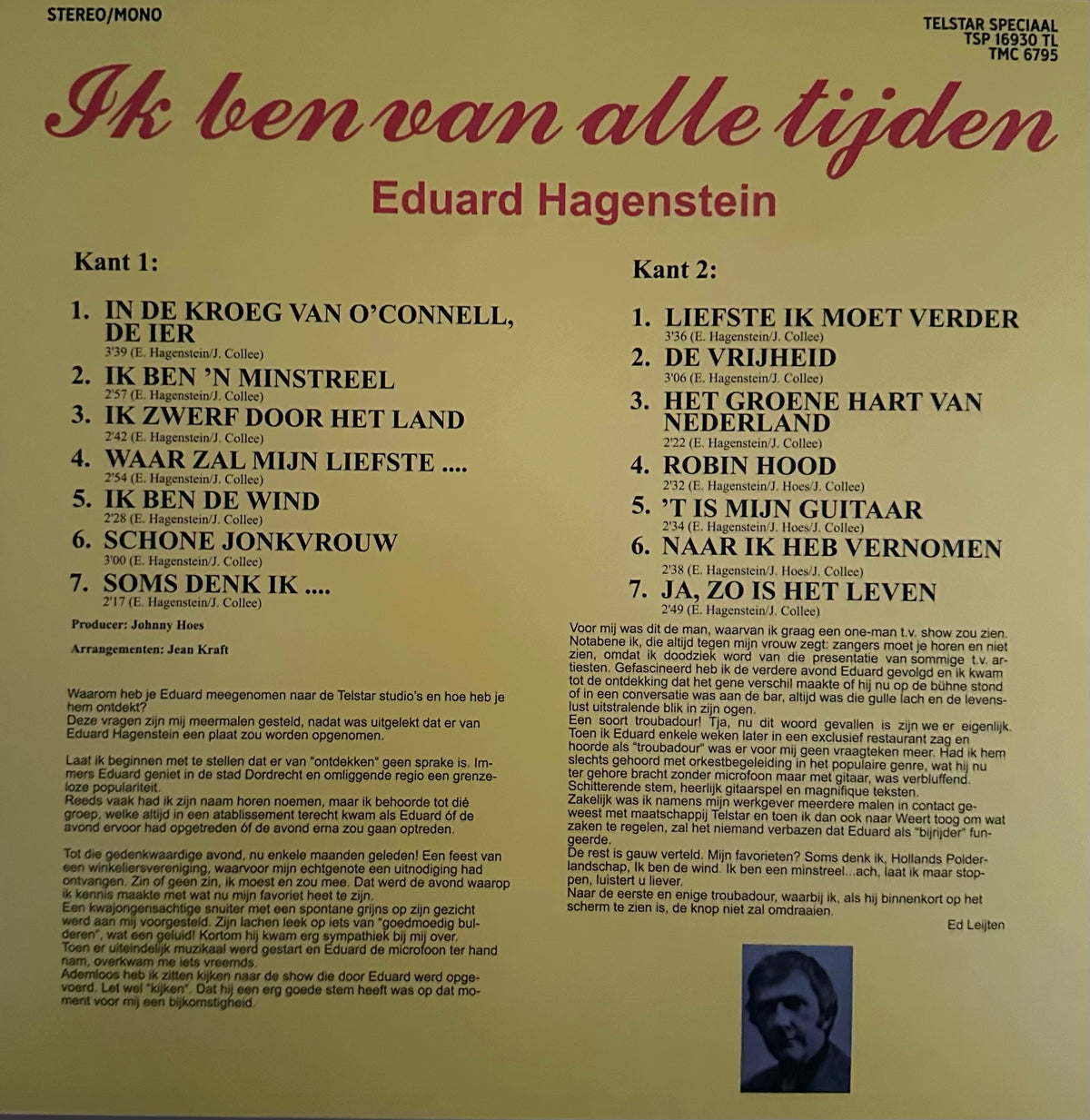 Eduard Hagenstein - Ik ben van alle tijden